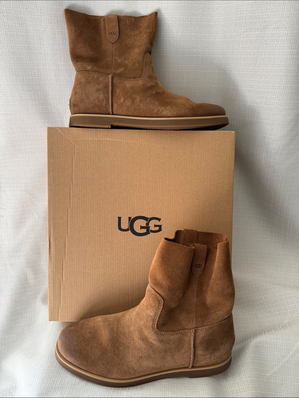 UGG Chestnut Suede Over-the-ankle Boots